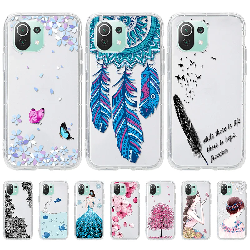 

Flower Leaf Cases For Xiaomi Redmi Note 10 Pro 10S Case TPU Airbag Soft Cover For Xiaomi Mi 11 Lite 10T 10 T Pro Mi10 Ultra Case