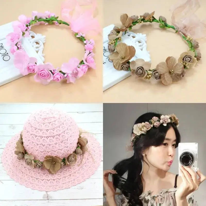 

Creative Personality Bridal Headdress Children Wreath Korean Sweet Wedding Accessories Flower Hair Ornament Decoration