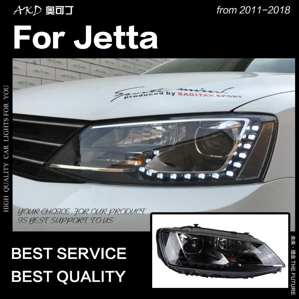 АКД стайлинга автомобилей для VW Jetta фары 2011-2018 Gli светодиодный фар Европейский