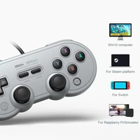 8bitdo game controller usb wired computer pc gamepad with vibration laptop game handle for raspberry pi windows