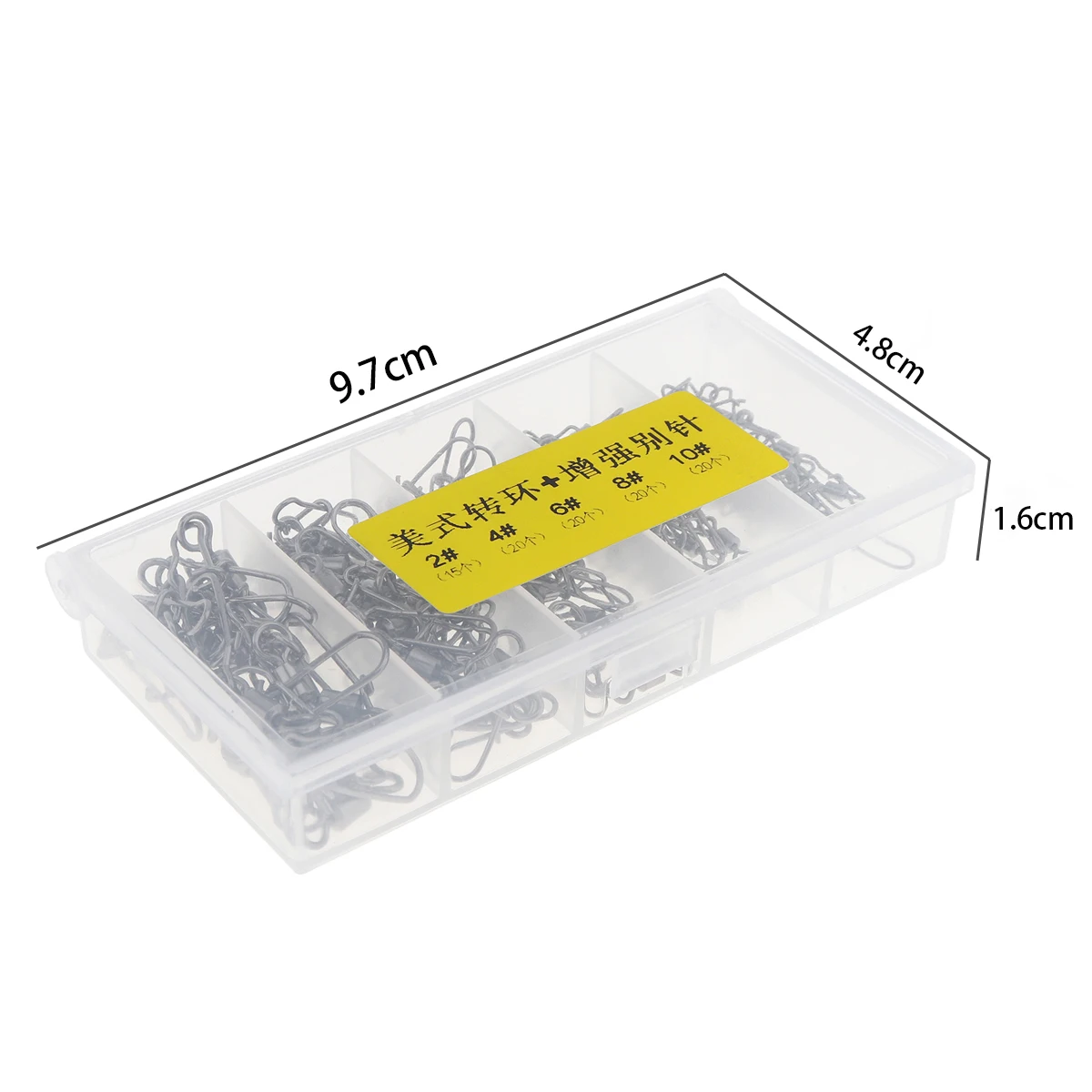 96 шт. рыболовные снасти из нержавеющей стали Вертлюг шариковый подшипник замок