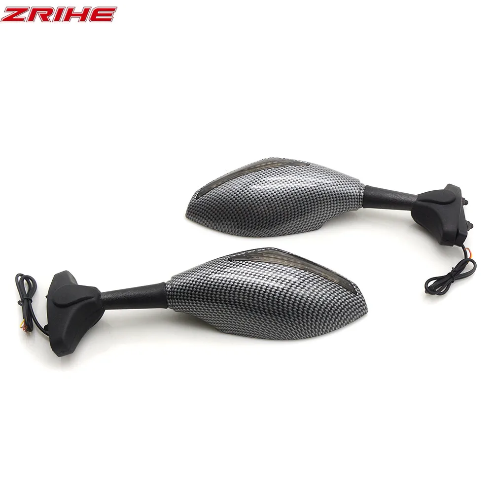 Пара мотоциклов светодиодные поворотные фары боковые зеркала указатель