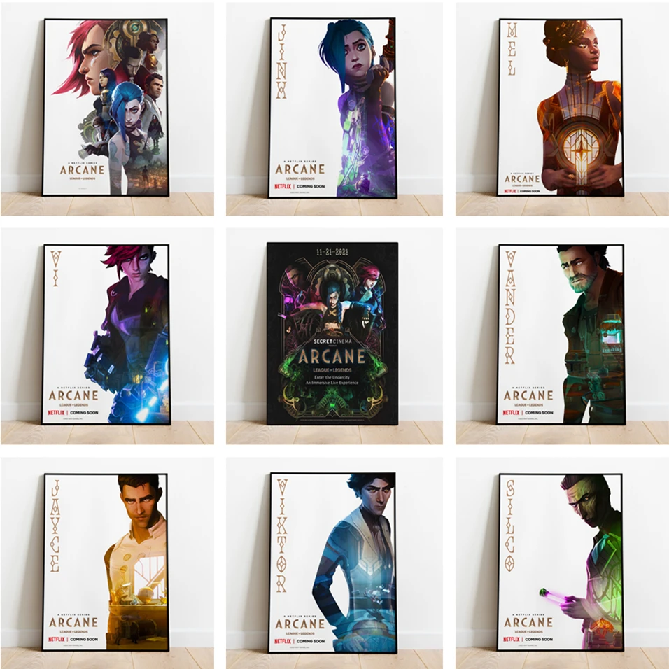 Популярный ТВ картонный постер Vi Viktor Jayce Jinx художественный домашний декор для