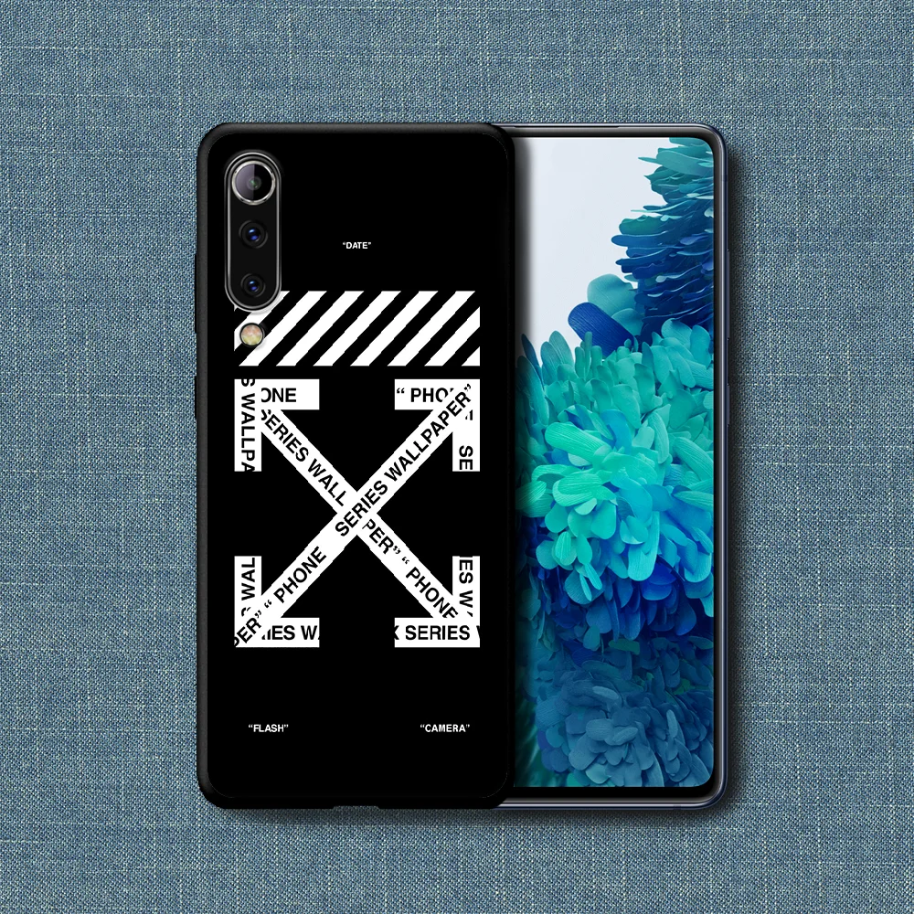 

OFF Trend Luxury Brand OW Phone Case For Xiaomi Mi Note 10 A3 9 MAX 3 A2 8 9 Lite Pro Ultra black Prime Pretty Bumper