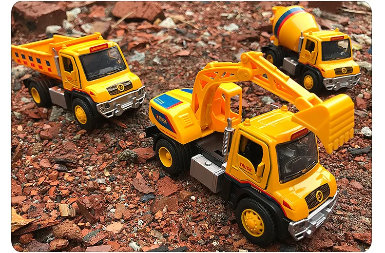 1: 32 задний Грузовик из сплава экскаватор смеситель самосвал дверные огни звук