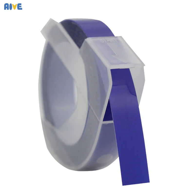 Aive 12MM Dymo 3D Plastic Embossing Tape for Label Maker PVC LABEL Tapes DYMO 1540 1595 12965 Motex omega organizer | Компьютеры и