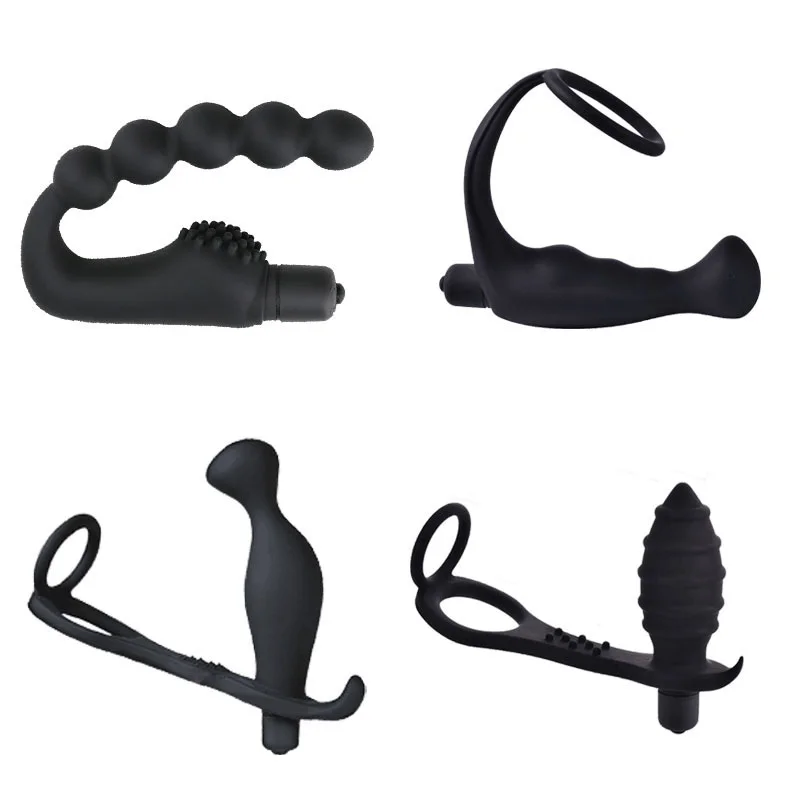 4 вида массажер простаты Анальная пробка Анальный вибратор секс игрушки для