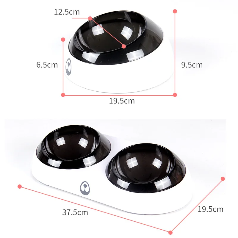 

Pet food utensils, dog rice bowls, anti-overturning, slipping, tilting bowls, water feeding, double bowls, pet supplies