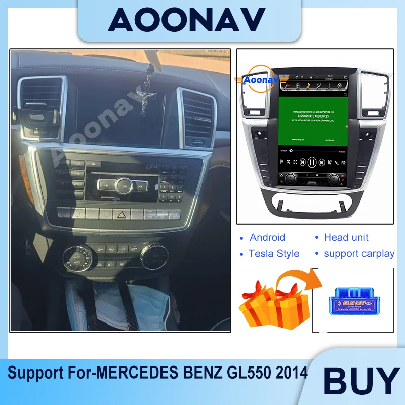 

Автомагнитола 2 Din, стерео, вертикальный IPS экран, Android, для MERCEDES BENZ GL550 2014, GPS-навигация, DVD, мультимедийный плеер