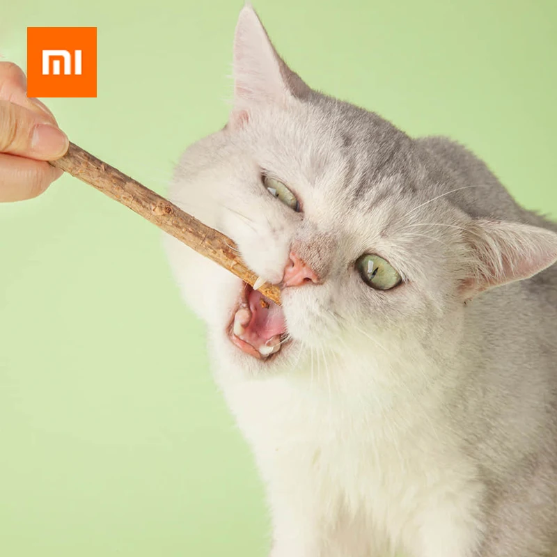 8 шт. Xiaomi Youpin Домашние Животные Кошки чистящие зубы натуральная кошачья мята молярная зубная паста Жевательная Серебряная лоза палочки Actinidia Polygama домашние закуски