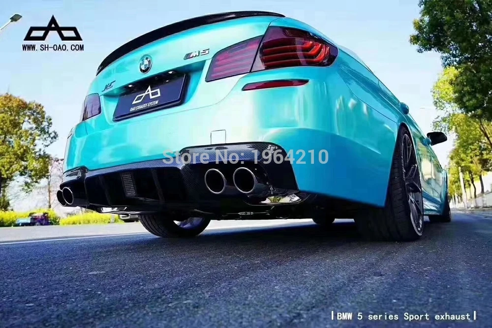 Для BMW F10 M5 седан 2012 2017 карбоновое волокно задний бампер диффузор спойлер