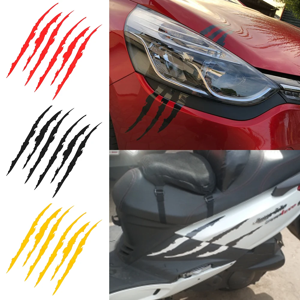 Auto Car Sticker Reflective Monster Claw Scratch Stripe Marks Headlight Decal Hood Stickers DIY Accessories | Автомобили и