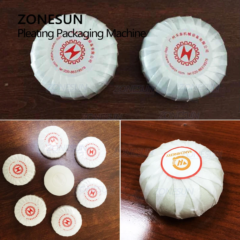 

ZONESUN ZS-PK940 Soap Pleating Packaging Machine Round Toilet Block Bread Manual Wrapping Machine Custom Mold