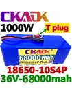 Оригинальный аккумулятор 36 В 10S4P 68Ah 1000 Вт, аккумулятор высокой мощности 42 в, 68000 мАч, Электрический велосипед Ebike BMS + зарядное устройство 42V2A