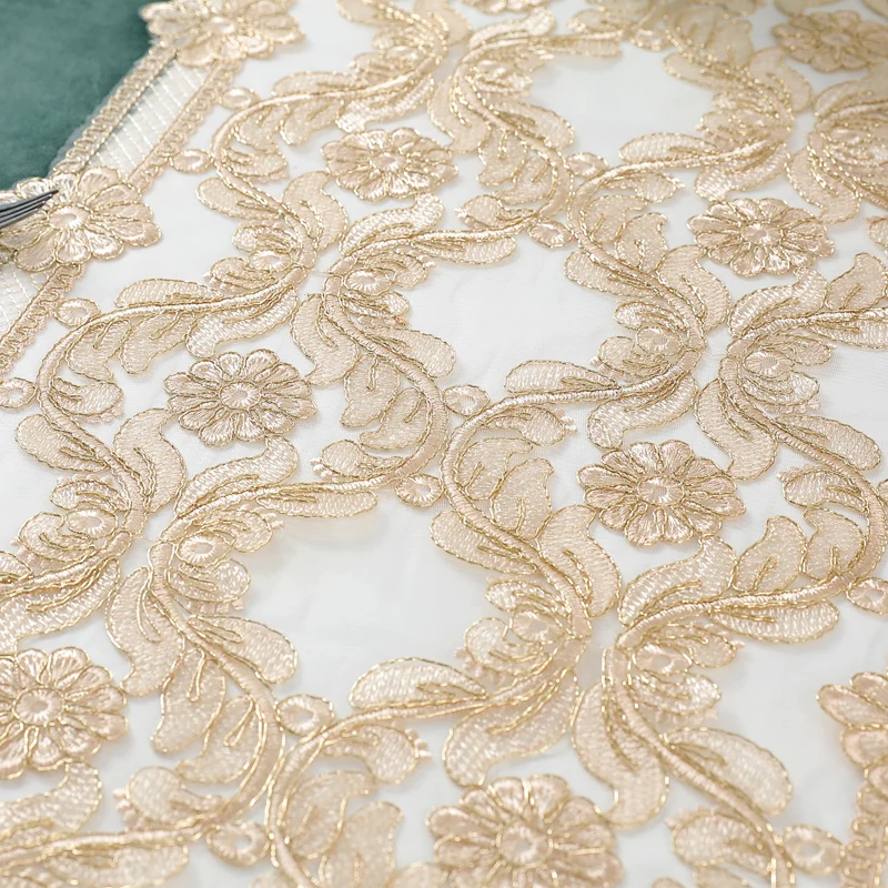 

European Style Vintage Table Cloth Rectangular Lace Wedding Decoration Tablecloth Embroidered Floral Washable Dining Table Cover