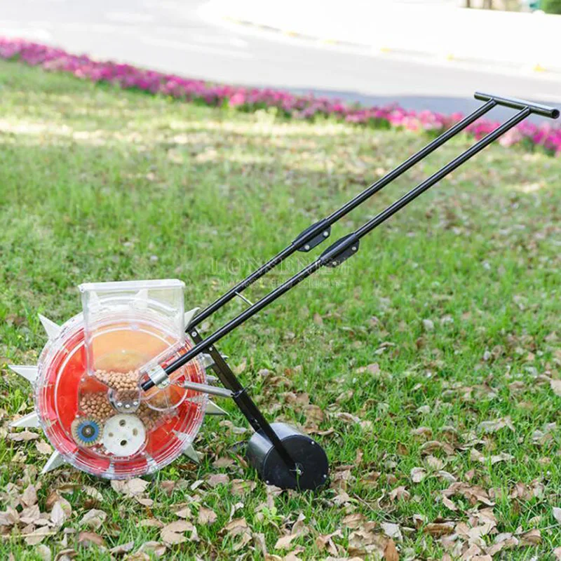 

Manual Seeder Machine Tool Hand Push Soy Peanut Corn Seeder Machine Hand Push Roller Point Carousel Precision Seeder Tool