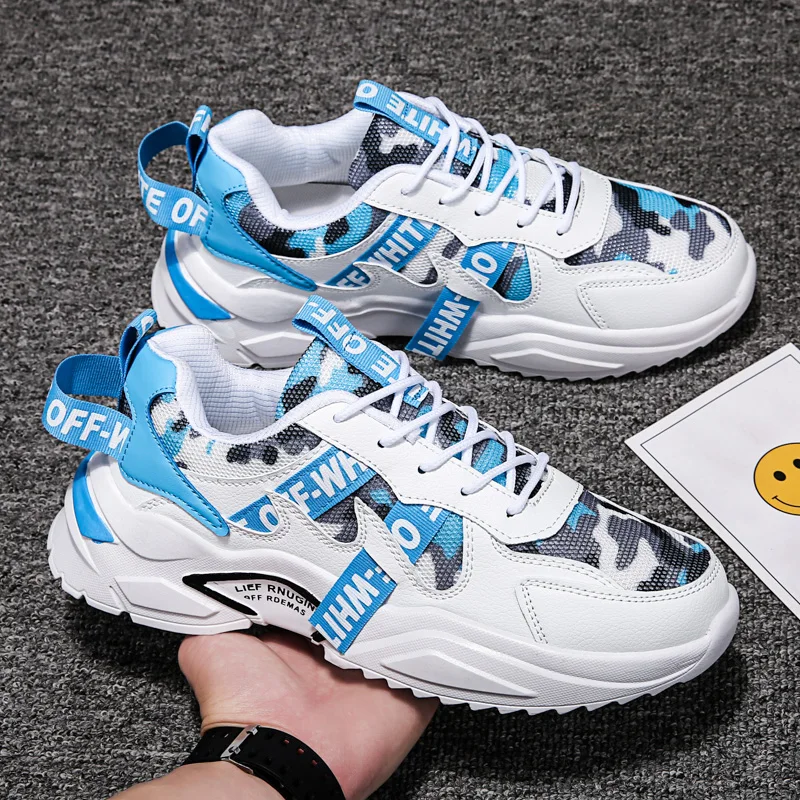 

Fashion Spring Reflective Platform Sneakers men Shoes Korean Lace Up Chunky Sneakers Mixed Color Women's Vulcanize Shoes 2021