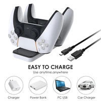 for playstation 5 ps5 game controller gamepad dual port charging dock stand station charger base cradle holder ps 5 power supply