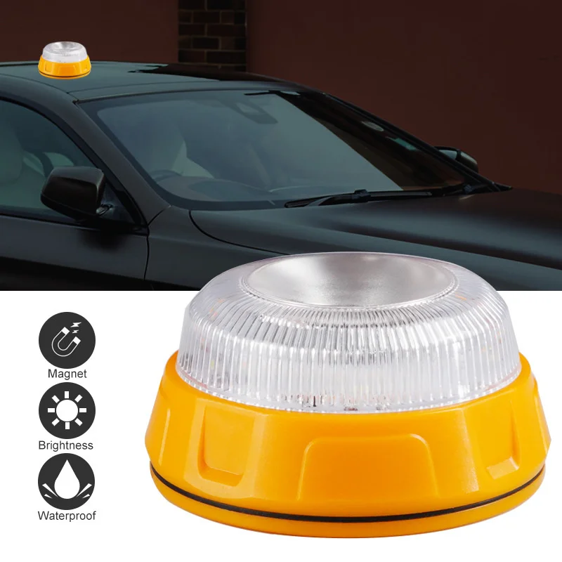 

Car Emergency Light V16 Approved Dgt Road Flares Magnetic Beacon Help Flash Roadside Traffic Safety Warning Light Camping Sign