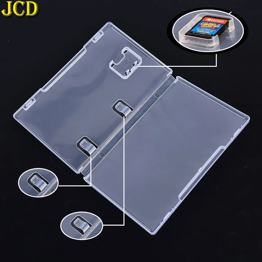 

JCD Game Card Storage Case Box Transparent Cartridge Holder Shell For Switch NS With Book Holder For Inserted Cover