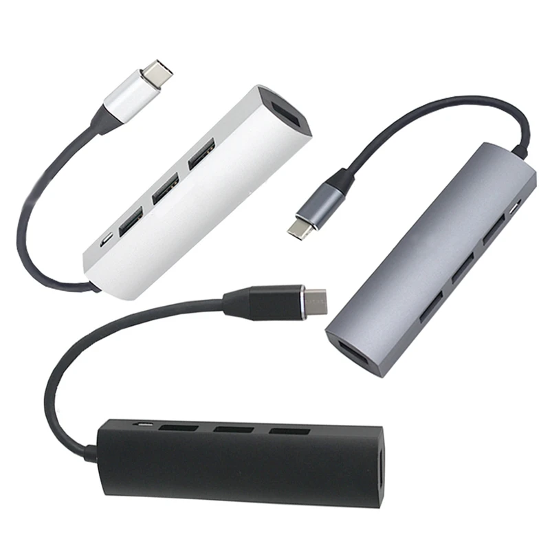 

USB-концентратор, 4-в-1, 4-портовый концентратор, совместим с планшетами, игровыми консолями, iPad Pro, ноутбуками