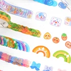 100 шт.рулон Kawaii лента Washi Радуга фрукты карамельного цвета с бантом этикетка наклейки для скрапбукинга DIY альбом дневник изоляционная лента