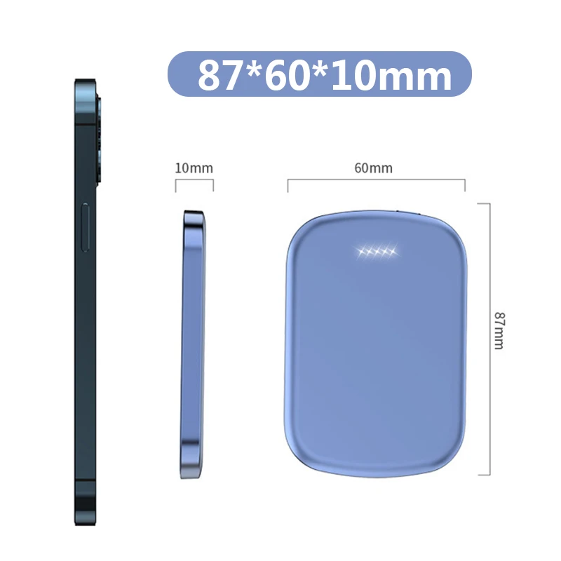 

10000mAh Wireless Charging For Magsafe Magnetic Power Bank Mobile Phone Battery 15W Fast For iphone12Pro 12ProMax 12mini Charger