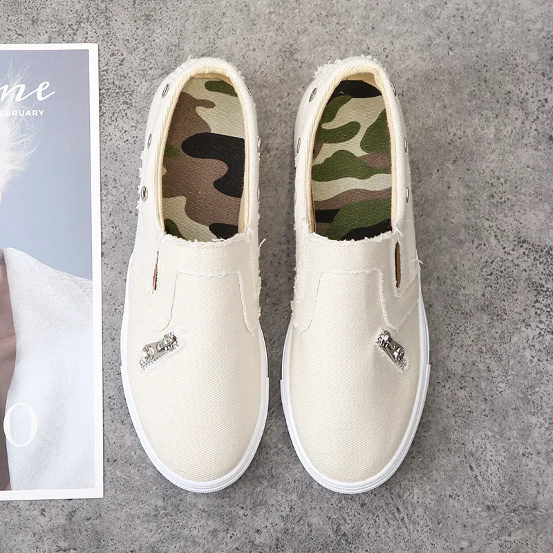 Ladies Comfortable Canvas Sneakers Casual Flat Shoes Luxury Shoes Ladies Loafers Flat Shoes Canvas Shoes Women Trend