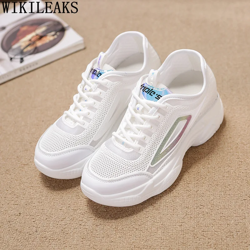 

Woman Vulcanize Shoes Platforms Height Increasing Shoes Wedge Sneakers Woman Shoes 2022 Luxury Brand Zapatillas Mujer Chaussure