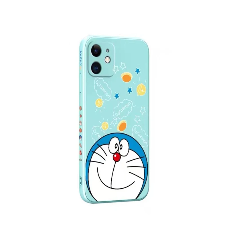 

Doraemon Cartoon Anime soft silicone Phone Case For iPhone 12 11 pro Max XR XS Max X XS 7 8 Plus Full protection Back cover
