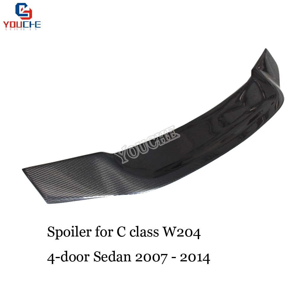 Задний спойлер W204 из углеродного волокна для Mercedes C Class Sedan 2007 2014 C180 C200|Спойлеры и
