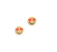 classical girl young ladies gift in love gold color 925 sterling silver metal cute enamel earring