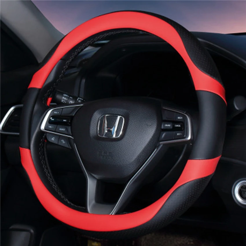 

Car Steering Wheel Cover Four Seasons Universal Non-slip Handle Cover New Men And Women Leather Interior Supplies