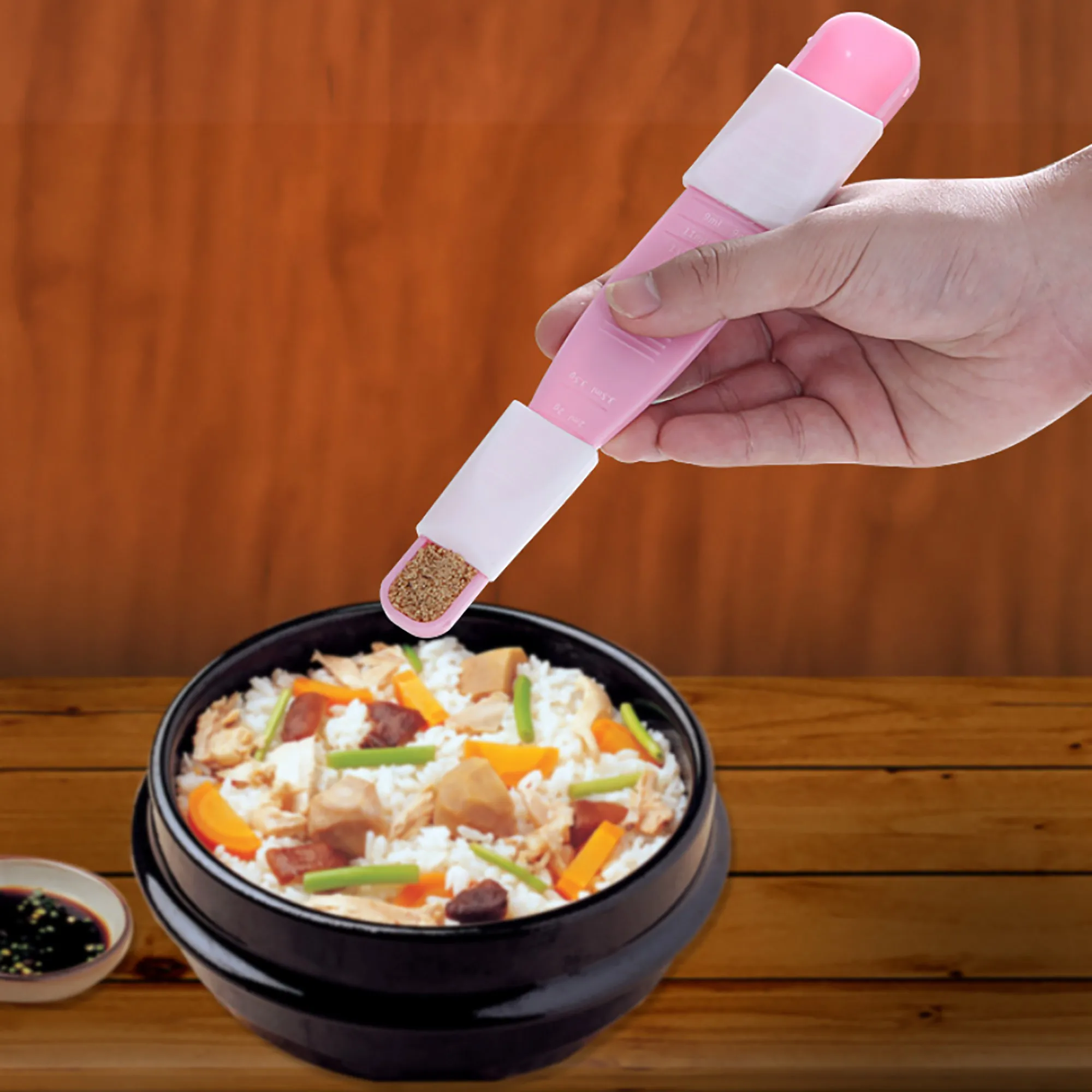 Оригинальная кухонная мерная ложка с 8 искусственными мерками инструмент для