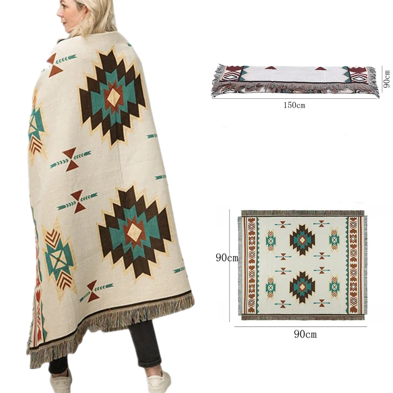 

Print Sofa Blanket Fashion Blanket Tapestry Soft Warm Cotton Blanket Spring And Autumn Light Leisure Sofa Blanket