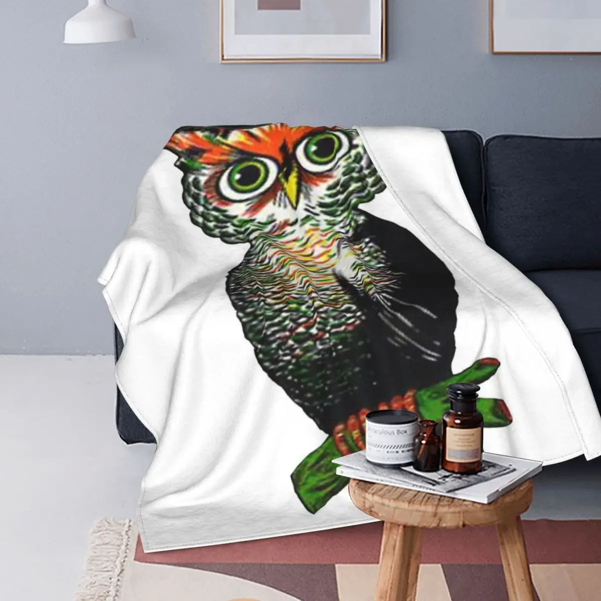 

Manta de búho de Halloween, para cama colcha, cubierta a cuadros, Sudadera con capucha, manta a cuadros en el sofá