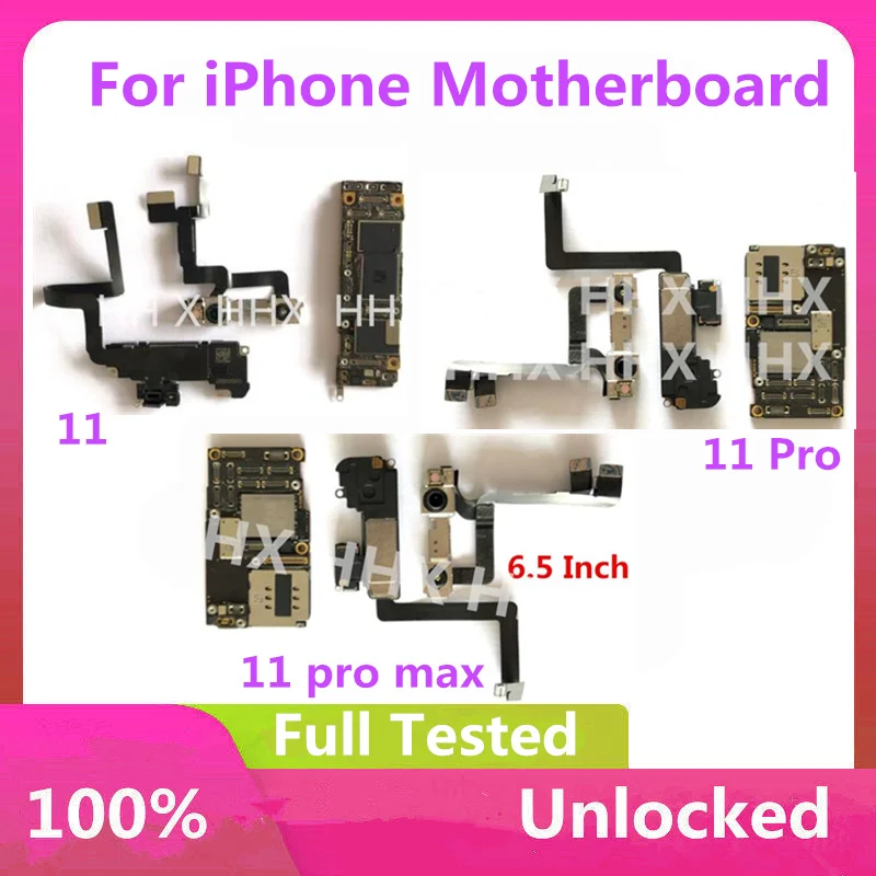 Разблокированная материнская плата для iPhone 11 pro max логическая с/без Face ID Поддержка