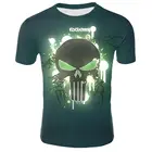 Футболки мужские с коротким рукавом, уличная одежда с 3D-принтом призрака, черепа, стиль Хэллоуин, лето, Лидер продаж, повседневные футболки в стиле Харадзюку