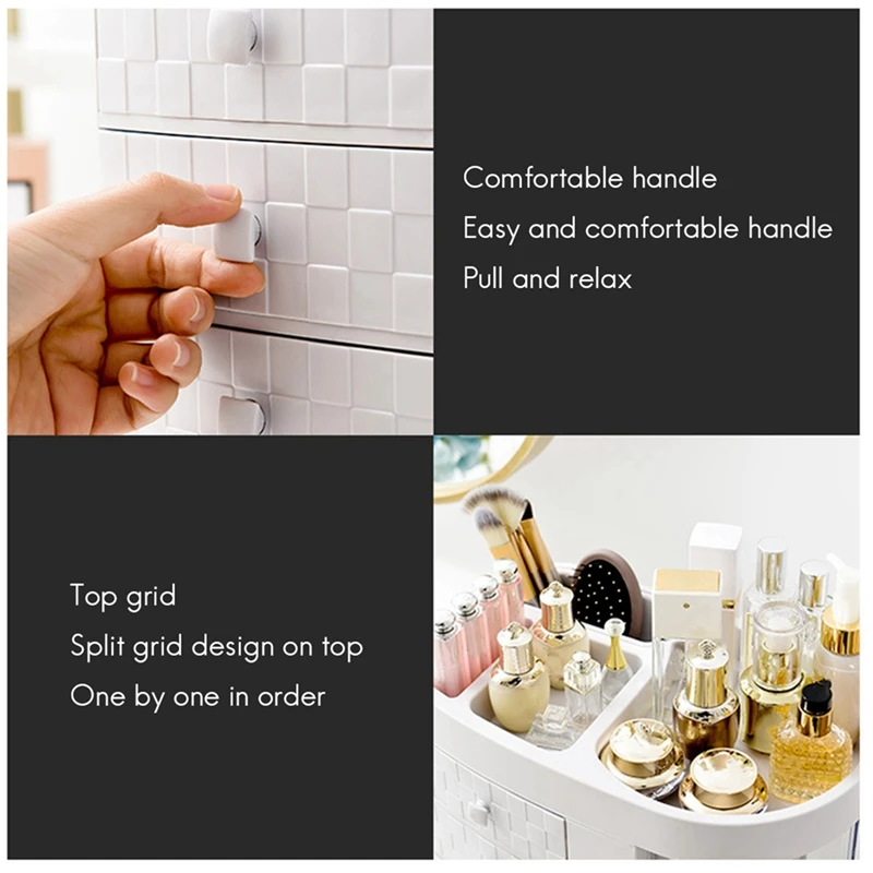 

Creative Desktop Organizer Storage Box Makeup Organizer Cosmetic Drawer Beauty Box Acrylic Storage Bins