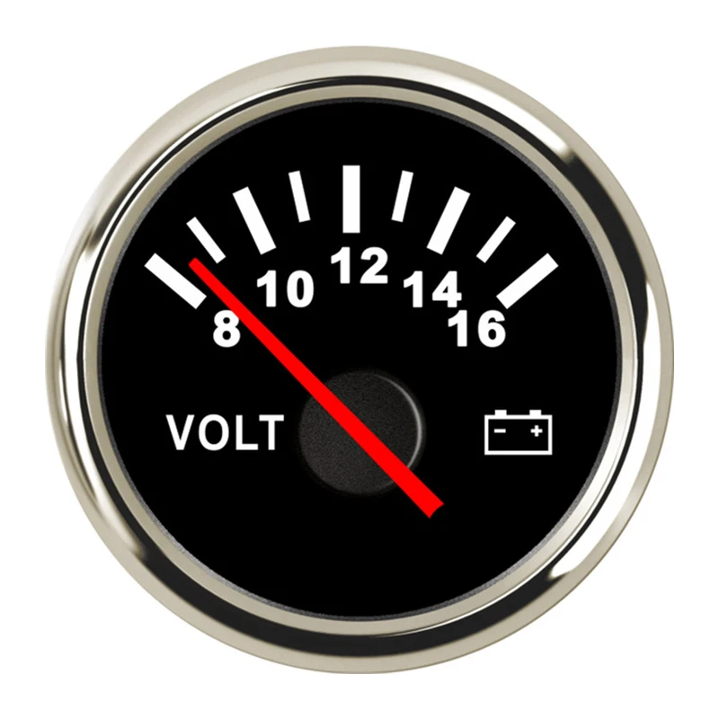 52 мм Морской вольтметр 8-16 / 16-32 вольт для автофургона автомобиля лодки мотоцикла