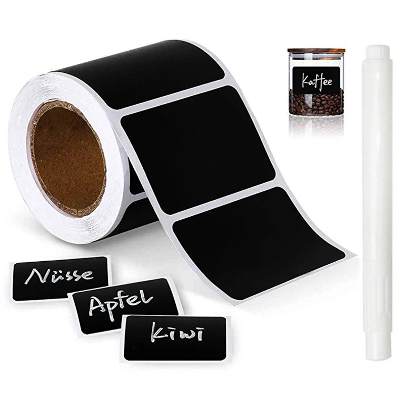 

150 Pcs/Roll Blackboard Label Sticker PVC Removable Waterproof Sticker Kitchen Storage Marker Sticker Stationery