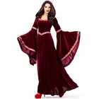 Новинка 2022, средневековая ведьма, костюм для косплея в викторианском стиле, длинные платья, платье средней длины в готическом стиле для Хэллоуина, карнавала, вечевечерние