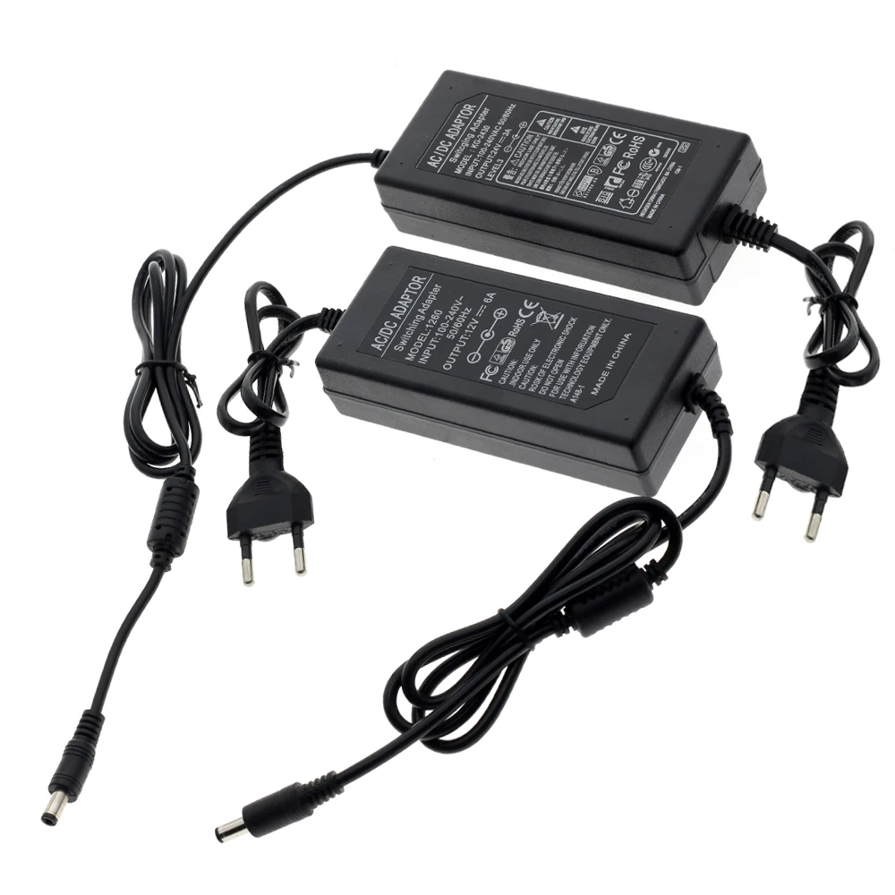 DC 5V 12V 24V Трансформаторы освещения 1A/2A/3A/5A/6A/8A/10A адаптер питания для светодиодной