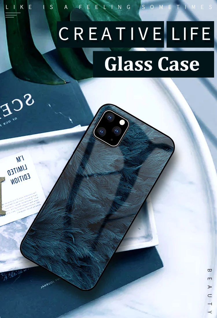 Чехол GFATIH для Apple iPhone 11 с принтом в виде перьев и звездного неба для iPhone 11 Pro Max, чехол для iPhone 7 Plus 8 XS, чехол для Max XR