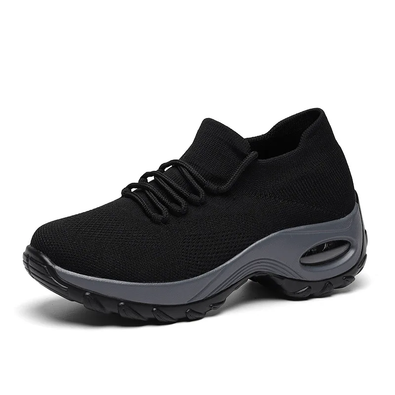 

Women Sneakers Fashion Mesh Sneakers Casual Shoes Autumn Air Breathble Comfortable Thick Sole Flats Sport Shoes