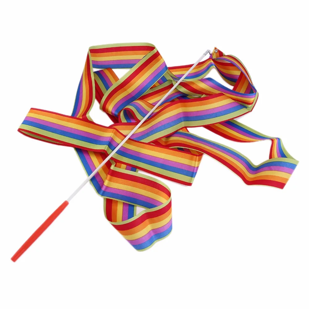 

4 м Универсальная танцевальная лента для спортзала художественная гимнастика стример для скручивания штанги для танцев аксессуары для тан...