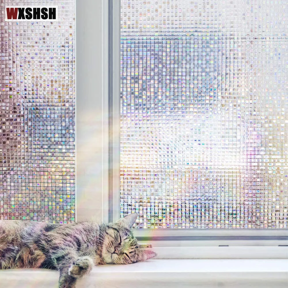 Лазерная 3D мозаика без клея декоративная пленка для окон из матового стекла
