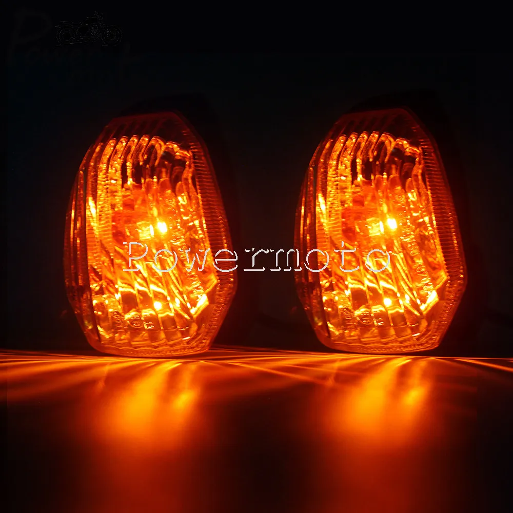 

4pcs 12V Amber Blinker Indicator Turn Signal Light w/ OEM For Kawasaki NINJA ZX-6R 600 636 KLE 500 650 KLR650 Camo New Edition