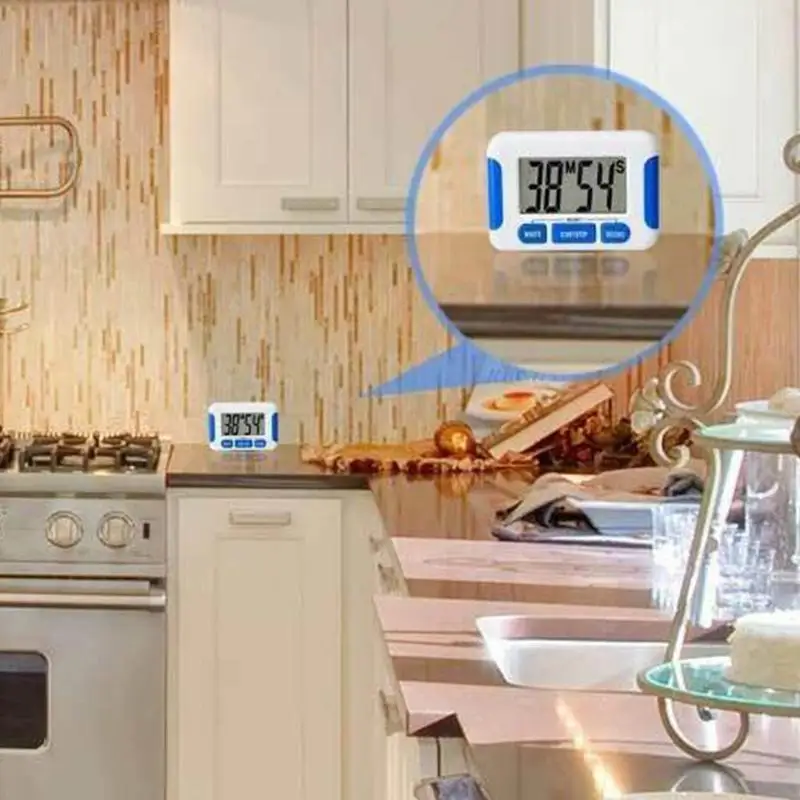 

Digital LED Timer Kitchen Magnetic Countdown Count Down Cooking Alarm For Cooking Teaching Meeting Waring Supplies Tools