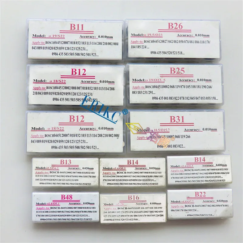 Прокладки для инжектора ERIKC B11 B12 B13 B14 B16 B21 B22 B23 B24 B25 B26 B31 B48 клапан форсунки